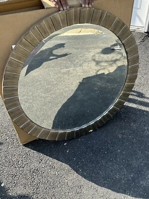 Mint 36” Round Gray Decorative Mirror Businesses Hotels Houses ~20 Pieces Lot - Image 1 of 4