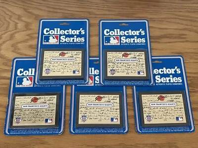 Lote de placas (5) facsímil automático vintage de los Gigantes de San Francisco SF 1978 NUEVO Mays MLB Foto 1 de 2