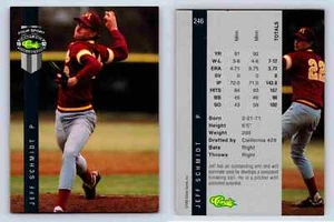 Jeff Schmidt Pitcher Four Sport Classic 1992 Card 246 Baseball Memorabilia - Picture 1 of 12