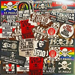 100 x naklejki St Pauli inspirowane flagą naklejka FCSP Sankt Millerntor 