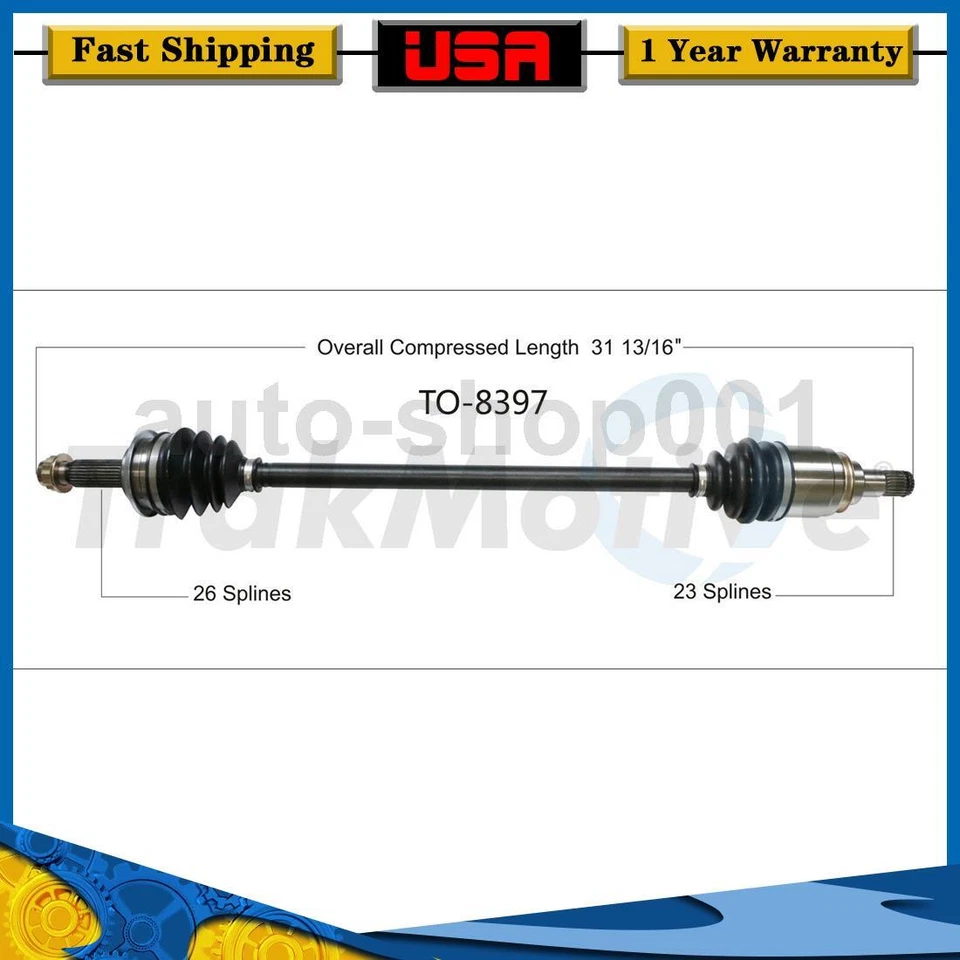 Junta de eje trasero derecho CV para Toyota Highlander AWD 3,5 L 2019 2018 2017 2016 2015 Foto 1 de 1