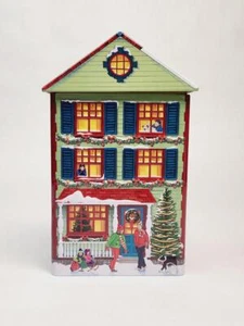 Happy London Christmas Green House Tin Box - 8 1/2 in, Multicolor - Picture 1 of 8