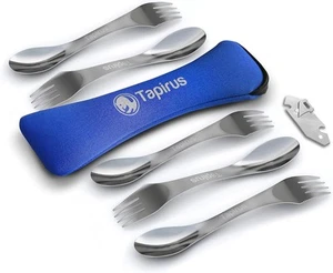 - 5 Spork Of Steel Utensils Set - 8-inch Long Durable & Rust Proof Stainless ... - Picture 1 of 3
