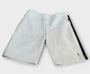 Polo Shorts Men XL Gray Joggers Athleisure Pockets Comfort Sweatshort Drawstring - Picture 1 of 14