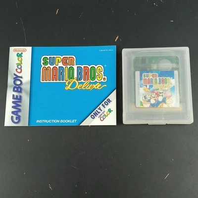 Super Mario Bros Deluxe Game Boy Color com manual autêntico - Imagem 1 de 4