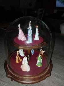 10 mini statuine porcellana Franklin come nuove dame della moda vintage lady figure - Foto 1 di 16