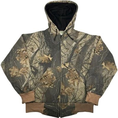 Vintage 90s Men's Camo Ozark Trail Realtree Hardwoods Full Zip Hoodie Sweatshirt - Image 1 of 4