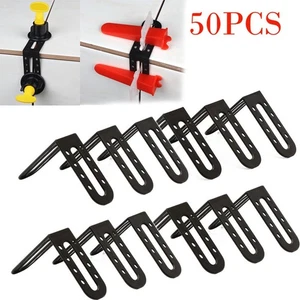 50PCS Hard Plastic Tile Leveling Clips for Construction and Renovation - Picture 1 of 12