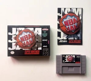 Super Nintendo NBA Jam Manual Box Game Tested Working SNES NTSC-U - Picture 1 of 8