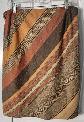 Lauren Ralph Lauren Southwestern надежном карандаш юбка размер 12 Aztec гобелен хлопок - Изображение 1 из 4