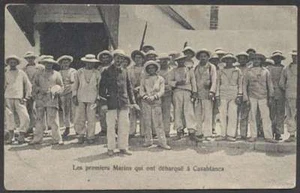 Morocco Postcard Marins Debarque A Casablanca Sailors  - Picture 1 of 2