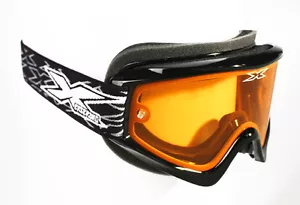 Eks X Brand X Neu Erwachsene Brille Glänzend Schwarz + Orange Gläser Ski - Bild 1 von 1