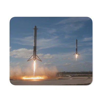 SpaceX Rockets Mousepad - 8x10 inch square mat - Space SpaceX NASA - Image 1 of 3