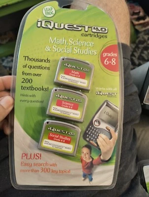 Leap Frog Iquest 4.0 Cartridges Math Science & Social Studies Grades 6-8  - Image 1 of 4
