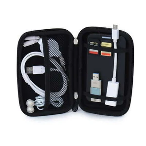 Travel Cable Management Organizer Nylon Hard Case Electronic Organizer Waterproo - Picture 1 of 12