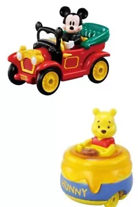 DREAM TOMICA Disney Ride On RD-01 Mickey Mouse 02 Winnie the Pooh TAKARA JAPAN - Picture 1 of 4