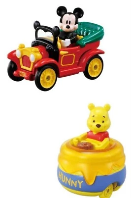 DREAM TOMICA Disney Ride On RD-01 Mickey Mouse 02 Winnie the Pooh TAKARA JAPAN - Image 1 of 4
