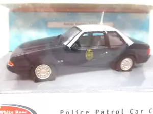 WHITE ROSE - KANSAS HIGHWAY PATROL - 1991 FORD MUSTANG LX 5.0 SSP FOX BODY 1/43 - Picture 1 of 13