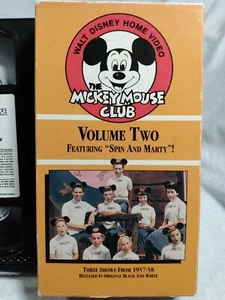 The Mickey Mouse Club Volume Two VHS 1993 Featuring "Spin and Marty" B&W - Picture 1 of 3