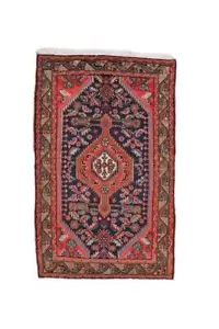 Tappeto vintage Oriental Medallion 3' 4"" x 5' 6"" fatto a mano - Foto 1 di 6