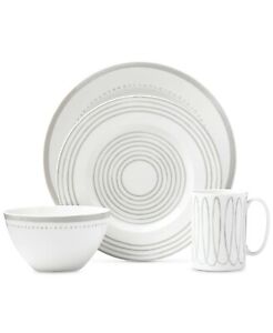 Kate Spade New York Charlotte Street WEST GREY Collection 4-Piece Place Setting
