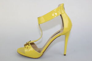 scarpe donna DEL GATTO 40 sandali giallo vernice DP741