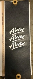 Alva Custom Cut Tri Logo Jessup Skateboard Griptape Black 12 x 36 Alva Tri Logo - Picture 1 of 3