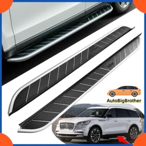 Fits for Lincoln Aviator 2020 2021-2023 Running Board Side Steps Pedals Nerf Bar - Picture 1 of 8