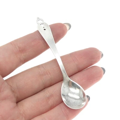 Cuchara de sal WEBSTER 925 plata esterlina antigua Art Deco mango perforado serie Foto 1 de 4