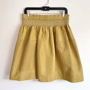 NO. 21 Gilmar Yellow Mid Length Skirt Women’s Size 44 Made In Italy Designer - Picture 1 of 5