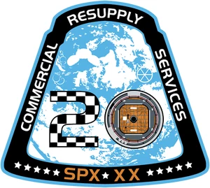 SpaceX CRS-20 Commercial Resupply Services Mission Logo Vinyl Sticker - 3 in. - Picture 1 of 1