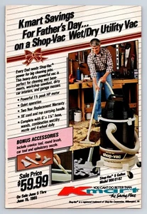 Kmart Shop-Vac 1985 aspiradora utilitaria húmeda/seca anuncio impreso - Imagen 1 de 1