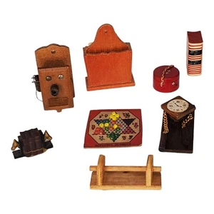Miniature Dollhouse Accessories Home Decor - 8 Misc. Items 1:12 Vintage - Picture 1 of 12
