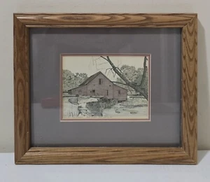 Vintage 1980s Henk Brinkman Rex Mill Georgia Hand colored, Framed, Signed - Bild 1 von 15
