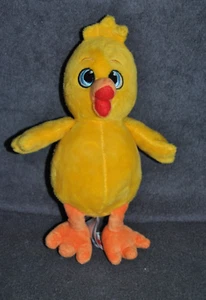 🍀Doudou Poussin Canard KINDER Jaune Orange Rouge Peluche 25 Cm TTBE - Picture 1 of 3