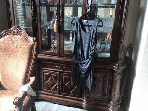 Abito in lana aderente senza maniche Burberry London grigio taglia M