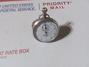 Vintage Racer Pocket Stop Watch Silver Swiss Made Works Great 