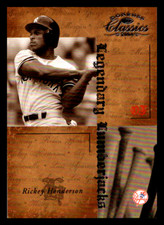 2004 Donruss Classics Legendary Lumberjacks Rickey Henderson /1000 #LB-13