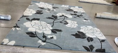 Alfombra de hilo roto AZUL/MARFIL 9'-0" x 12'-0" precio reducido 1172758275 MDA622A-9 Foto 1 de 4