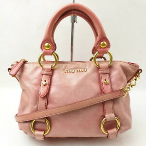 Miu Miu Hand Bag  Pink Leather 2006457