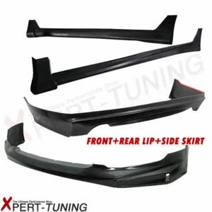Fits 08-10 Honda Accord Mugen Type PU Front + Rear Bumper Lip + Side Skirt - Picture 1 of 5