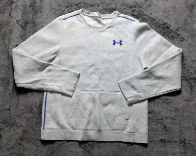 Under Armour 女式套衫毛衣半修身中号灰色紫色 — 第 1/4 张图片