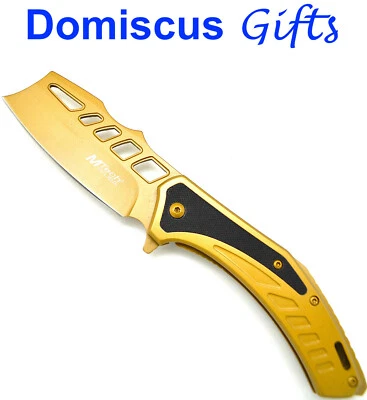 8 1/4" NOVO! Facas de caça MTech ouro preto corte RAZOR MT-A1084GD  - Imagem 1 de 4