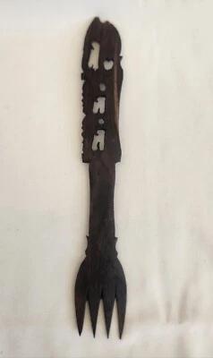 Vintage Hanging Decorative Wooden Fork Rustic Retro Wall Art - Image 1 of 4