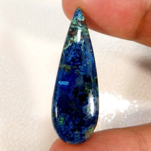 Natural Unique Blue Azurite 26.00Cts. Pear Cabochon Loose Gemstone - Picture 1 of 3
