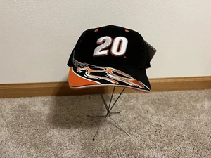 Tony Stewart Flame Hat Cap Adjustable Strapback #20 Nascar Orange Black - Picture 1 of 5