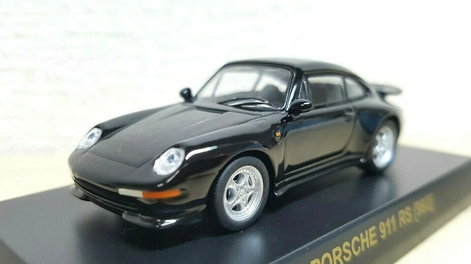 1/64 Kyosho PORSCHE 911 RS 993 NEGRO modelo de coche fundido a presión Foto 1 de 3