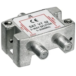 SAT Verteiler Splitter für Satelliten LNB Kabel 1 IN 2 OUT 100dB digital DVB-S - Bild 1 von 1