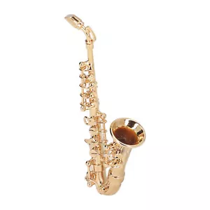 Mini Saxophone Model Brass High Simulation Exquisite Musical Instrument Orna SHD - Bild 1 von 12