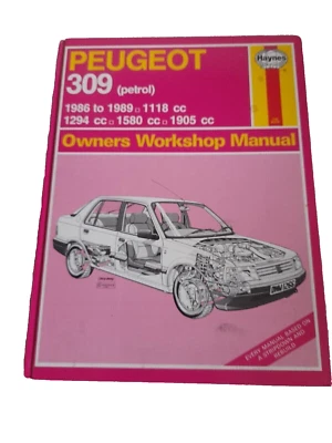 Haynes Peugeot 309 1986-89 Workshop Manual - Image 1 of 4